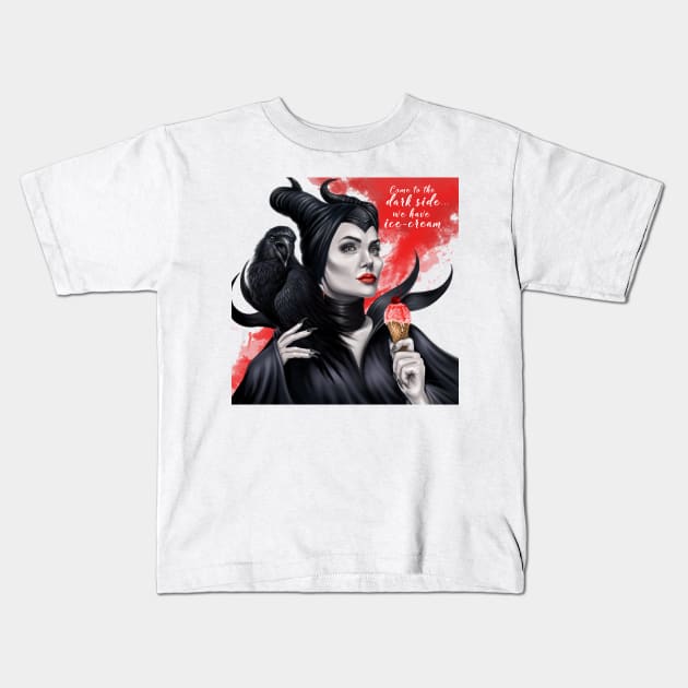 Maleficent Kids T-Shirt by helen_morgun